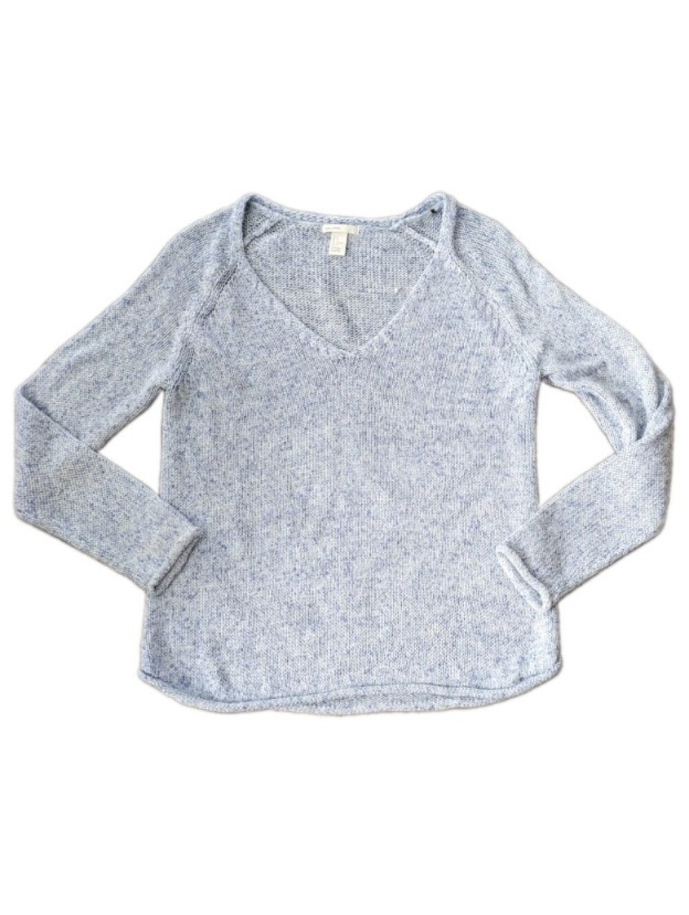 H&M Women’s Loose Weave Spring/Summer V-Neck Sweater Light Blue SZ Small Relaxed